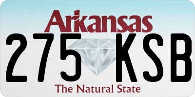 AR license plate 275KSB