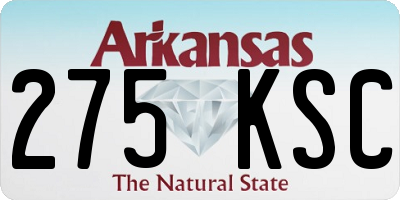 AR license plate 275KSC
