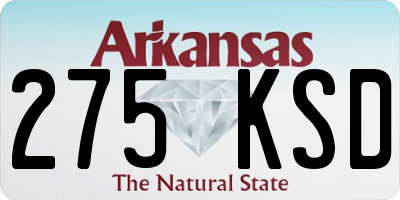 AR license plate 275KSD