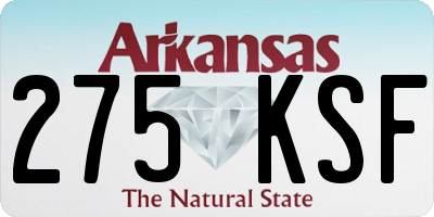 AR license plate 275KSF