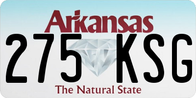 AR license plate 275KSG