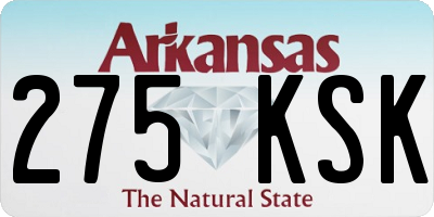 AR license plate 275KSK