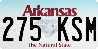 AR license plate 275KSM