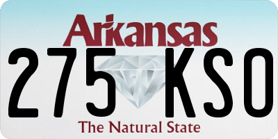 AR license plate 275KSO