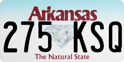 AR license plate 275KSQ