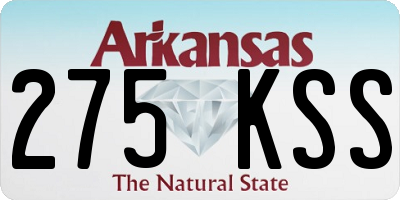 AR license plate 275KSS