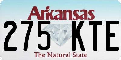AR license plate 275KTE