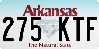 AR license plate 275KTF