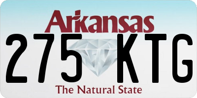 AR license plate 275KTG