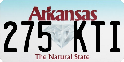 AR license plate 275KTI