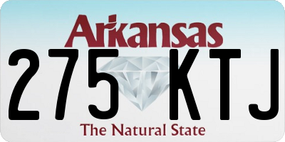 AR license plate 275KTJ