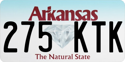AR license plate 275KTK
