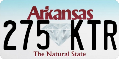 AR license plate 275KTR