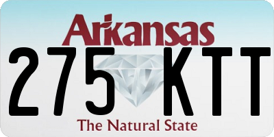 AR license plate 275KTT