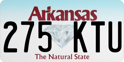 AR license plate 275KTU