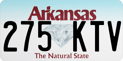 AR license plate 275KTV