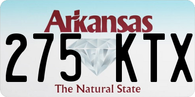 AR license plate 275KTX