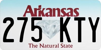 AR license plate 275KTY