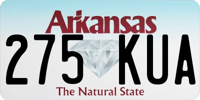 AR license plate 275KUA
