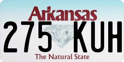 AR license plate 275KUH