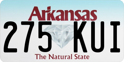 AR license plate 275KUI