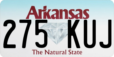 AR license plate 275KUJ