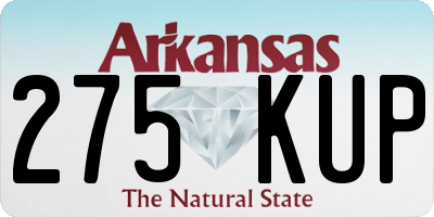 AR license plate 275KUP