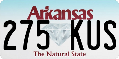 AR license plate 275KUS