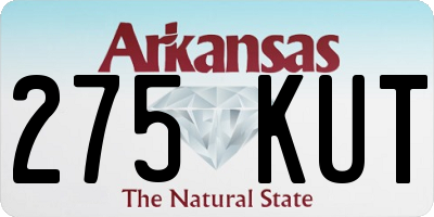 AR license plate 275KUT