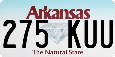 AR license plate 275KUU