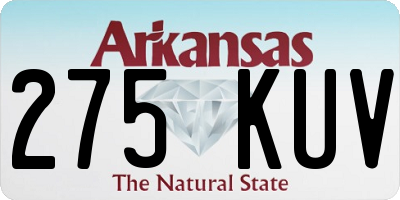 AR license plate 275KUV