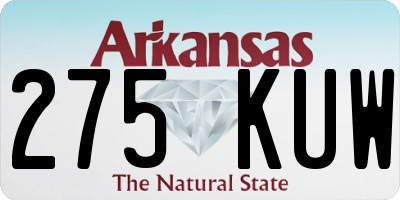 AR license plate 275KUW