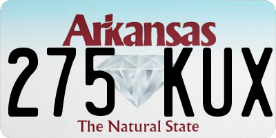 AR license plate 275KUX