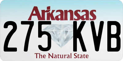 AR license plate 275KVB