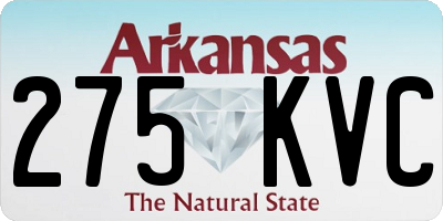 AR license plate 275KVC