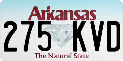 AR license plate 275KVD