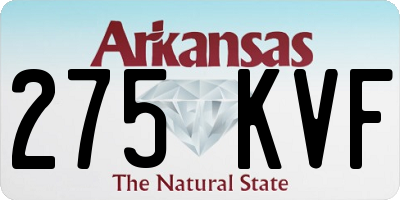 AR license plate 275KVF