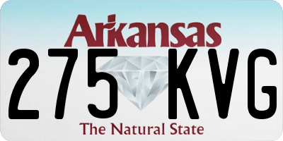 AR license plate 275KVG