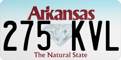 AR license plate 275KVL