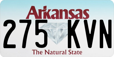 AR license plate 275KVN