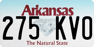 AR license plate 275KVO