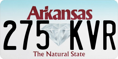 AR license plate 275KVR
