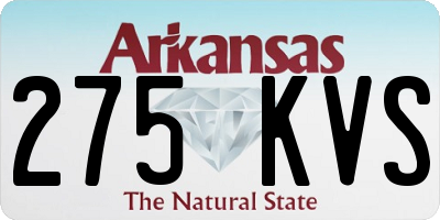 AR license plate 275KVS