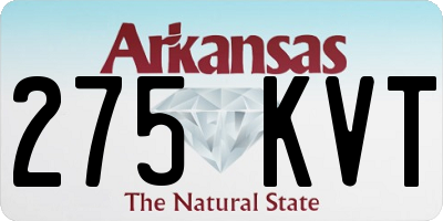 AR license plate 275KVT