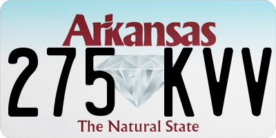 AR license plate 275KVV