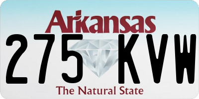 AR license plate 275KVW