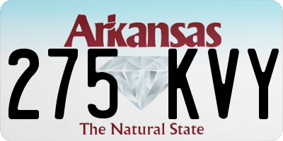 AR license plate 275KVY