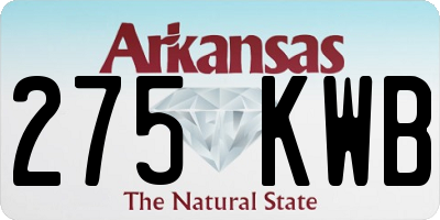 AR license plate 275KWB