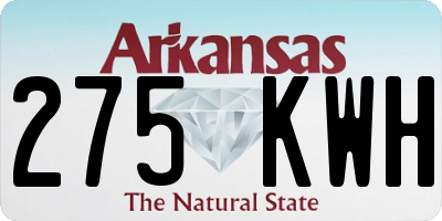 AR license plate 275KWH