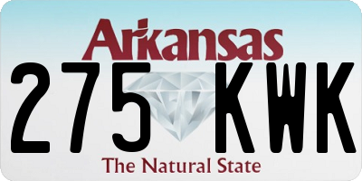 AR license plate 275KWK